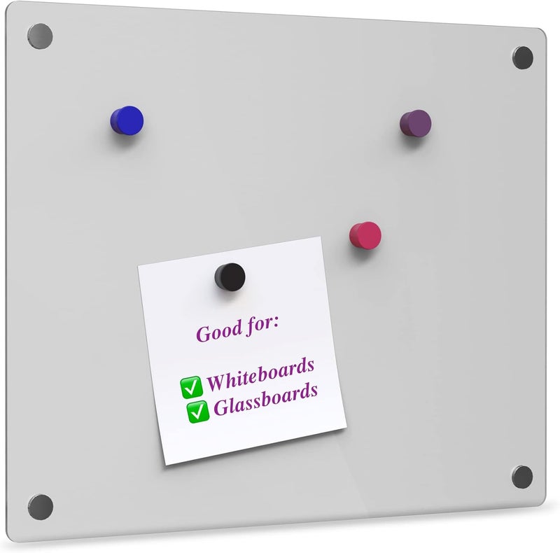 boldpurple Strong Magnets for Whiteboard, Glassboard and Fridge (White, 8 Pack, Small). N54 Neodymium Rare Earth Heavy Duty Magnets for Home and Office Supplies. - Image 3
